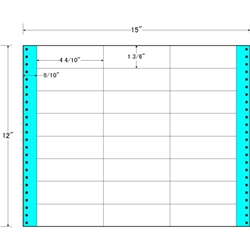 東洋印刷 MX15T [タックフォームラベル 15x12インチ 24面 500折]