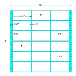 東洋印刷 M13A [タックフォームラベル 13x13インチ 18面 500折]
