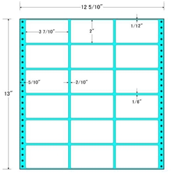 東洋印刷 MT12P [タックフォームラベル 12 5/10x13インチ 18面 500折]