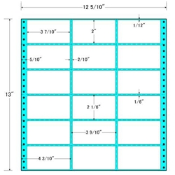 東洋印刷 MX12Z [タックフォームラベル 12 5/10x13インチ 18面 500折]