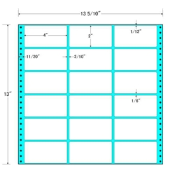 東洋印刷 MT13V [タックフォームラベル 13 5/10x13インチ 18面 500折]