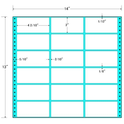 東洋印刷 MX14A [タックフォームラベル 14x13インチ 18面 500折]