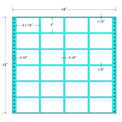 東洋印刷 MH14H [タックフォームラベル 14x13インチ 24面 500折]