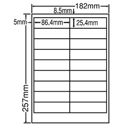 東洋印刷 LFW18A [シートカットラベル B5 18面(1000シート)]