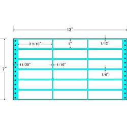 東洋印刷 MX13V [タックフォームラベル 13x7インチ 18面 1000折]