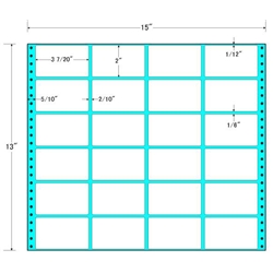 東洋印刷 MX15A [タックフォームラベル 15x13インチ 24面 500折]