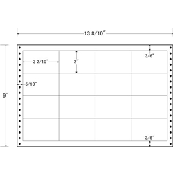 東洋印刷 LB13B [タックフォームラベル 13 8/10x9インチ 16面 500折]