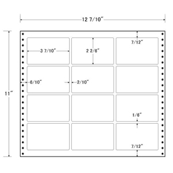 東洋印刷 L12B [タックフォームラベル 12 7/10x11インチ 12面 500折]