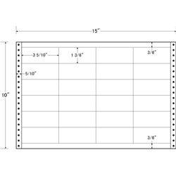 東洋印刷 LB15F [タックフォームラベル 15x10インチ 24面 500折]