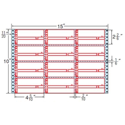 東洋印刷 M15CP [タックフォームラベル 15x10インチ 12面 500折]