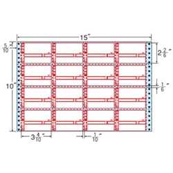 東洋印刷 MT15KP [タックフォームラベル 15x10インチ 16面 500折]