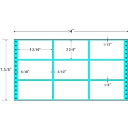 東洋印刷 MX14Y [タックフォームラベル 14x7 3/6インチ 9面 1000折]