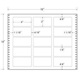 東洋印刷 LB15L [タックフォームラベル 15x12インチ 15面 500折]
