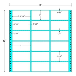 東洋印刷 R13A [タックフォームラベル 13x13インチ18面 500折]