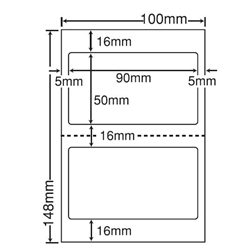 ナナクリエイト CLH25 [レーザプリンタ用ラベル PS版 100mm×148mm 2面付]