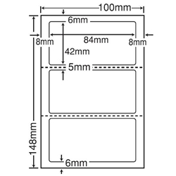 ナナクリエイト CLH26 [レーザプリンタ用ラベル PS版 100mm×148mm 3面付]