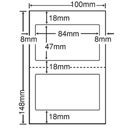 ナナクリエイト CLH27 [レーザプリンタ用ラベル P版 100mm×148mm 2面付]