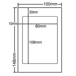 ナナクリエイト CLH6 [レーザプリンタ用ラベル PS版 100mm×148mm 1面付]