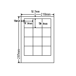 ナナクリエイト CL10 [レーザプリンタ用ラベル(12面)普通紙タイプ]