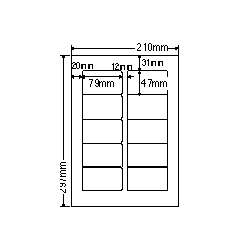 ナナクリエイト CL21 [レーザプリンタ用ラベル(10面)普通紙タイプ]