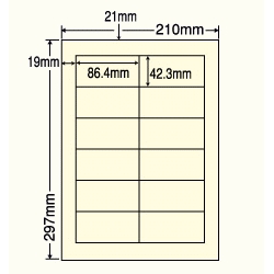 ナナクリエイト CL11Yイエロー [マルチタイプラベルカラータイプ(12面)普通紙タイプ]