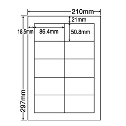 ナナクリエイト MCL43 [カラーレーザプリンタ用ラベルマットタイプ(10面)]