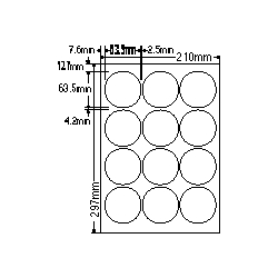 ナナクリエイト SCL6 [カラーレーザプリンタ用ラベル光沢紙タイプ(12面)]