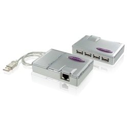 ハイパーツールズ USB-EX50H4 [USB1.1 CAT5 45m延長器 & 4ポートHUB]