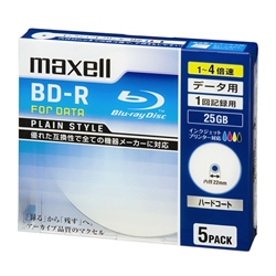 BR25PPLWPB.5S [4倍速対応データ用BD-R25GB PLシリーズ5枚1枚ずつ5mmプラケース プリント対応ホワイト]