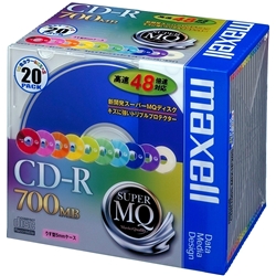 CDR700S.MIX1P20S [データ用48倍速対応CDR.記憶容量700MB.色ミックス]