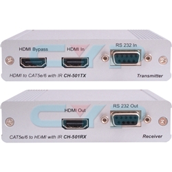CYPRESS TECHNOLOGY ハイパーツールズ(Kirikaeki.net) CH-501TX/RX [HDMI/RS232/IR延長器 PoE非対応 (HDBaseT)]