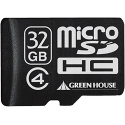 グリーンハウス GH-SDMRHC32G4 [microSDHCカード(アダプタ付属) 32GB Class4]