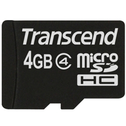 トランセンド TS4GUSDC4 [4GB microSDHC Card (CL4、NoBox&Adapter)]