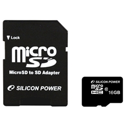シリコンパワー SP016GBSTH010V10-SP [microSDHCカード16GB (Class10)SDHCアダプター付]