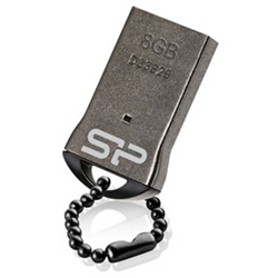 シリコンパワー SP008GBUF2T01V1K [USBフラッシュメモリ Touch T01 8GB ブラック 超小型]