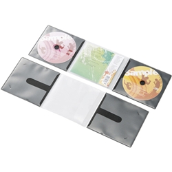 エレコム CCD-DP2C10BK [CD/DVD用スリム収納ソフトケース/2枚収納/10個/ブラック]