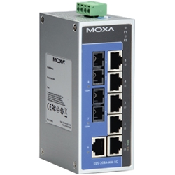 MOXA EDS-208A-MM-SC-T [アンマネージドスイッチ、6xRJ45 2xマルチSC、Tモデル]