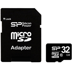 シリコンパワー SP032GBSTH010V10-SP [microSDHCカード 32GB (CL10) SDHCアダプター付]