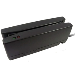 ウェルコムデザイン MJR-350B-USB [JIS1/JIS2両面読取対応磁気カードリーダ ブラック USB-HID]