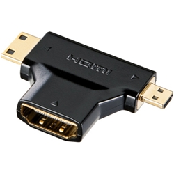 サンワサプライ AD-HD11MMC [HDMI変換アダプタ ミニ＆マイクロHDMI（ブラック）]