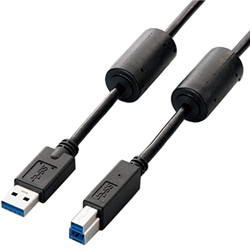 エレコム USB3-BF30BK [フェライトコア付USB3.0ケーブル(A-B)/3m/ブラック]