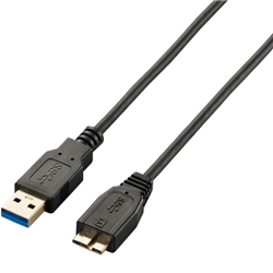 エレコム USB3-AMBX10BK [極細USB3.0ケーブル(A-microB)/1m/ブラック]