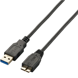 エレコム USB3-AMBX20BK [極細USB3.0ケーブル(A-microB)/2m/ブラック]