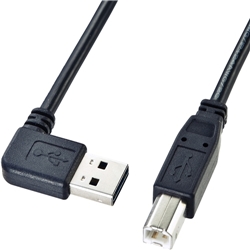 サンワサプライ KU-RL3 [両面挿せるL型USBケーブル(A-B)(3m・ブラック)]