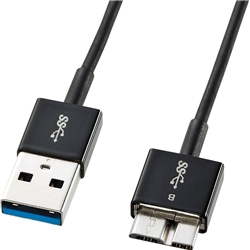 サンワサプライ KU30-AMCSS05 [USB3.0マイクロケーブル(超極細・ブラック・0.5m)]