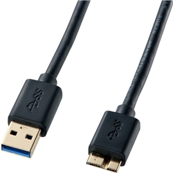 サンワサプライ KU30-AMC18BK [USB3.0マイクロケーブル(USB IF認証・ブラック・1.8m)]
