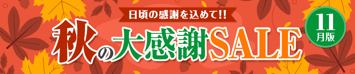 日頃の感謝を込めて！ 秋の大感謝SALE【11月版】