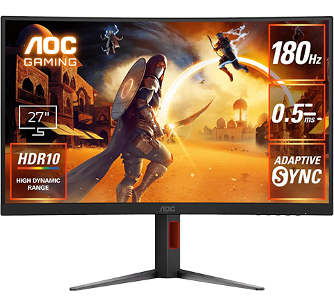 AOC C27G4H/11 [27型曲面ゲーミングディスプレイ/フルHD(1920×1080)/HDMI、DisplayPort/180Hz]