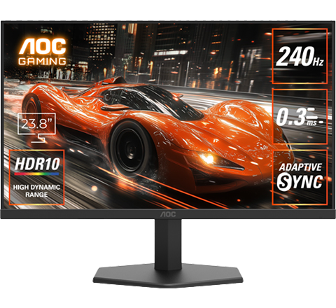 AOC 24G11ZE/11 [23.8型ゲーミング液晶ディスプレイ/1920×1080/HDMI、DisplayPort/ブラック/240Hz]