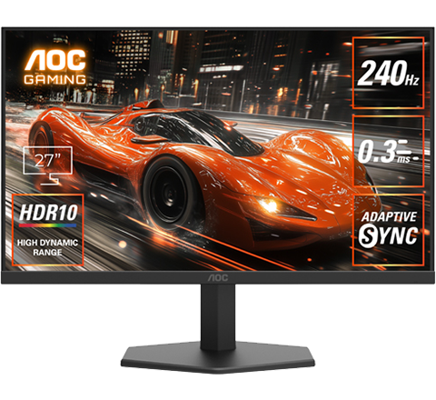AOC 27G11ZE2/11 [27型ゲーミング液晶ディスプレイ/1920×1080/HDMI、DisplayPort/ブラック/240Hz]
